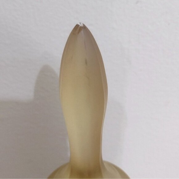 Vintage Westmoreland Yellow Satin Glass Bell Hand Painted Floral Flower Daisy - Picture 9 of 10